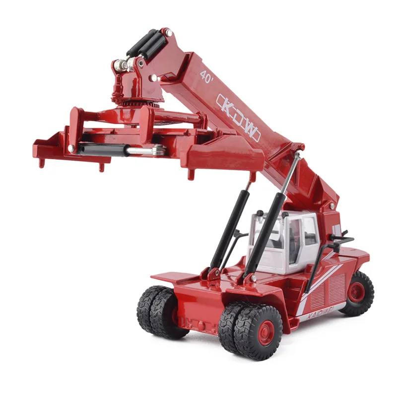 Alloy Container Crane Model Diecast 1/50 Trucks Simulation Construction Engineering Car Collection Toys for Boys Kids Gift