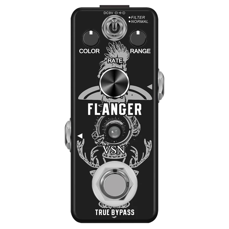 

Педаль для гитары VSN Flanger, для аналоговых эффектов Flanger, классический металлический звук Flanger, 2 режима