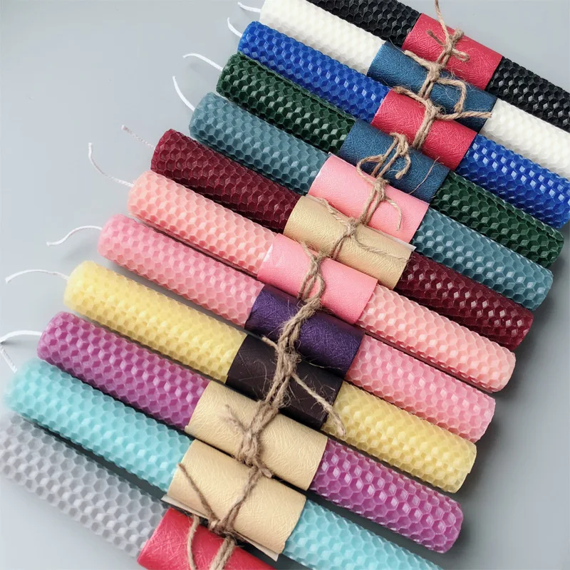 12pcs 15*20CM Beeswax Sheet Candle Roll Handmade DIY Honeycomb Wax Sheet Parent-child Activity Material Candle Making candle making wax candle making tools