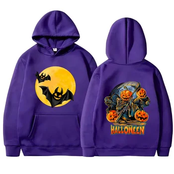 2025 عيد الميلاد الهيب هوب الرعب الاتجاه المطبوعة هوديي جودة عالية عارضة فضفاضة مريحة البلوز 5