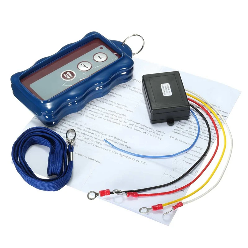 

12V 433Mhz 50Ft Winch Wireless Remote Control Switch Kit Universal For Jeep Truck ATV SUV Vehicle Trailer