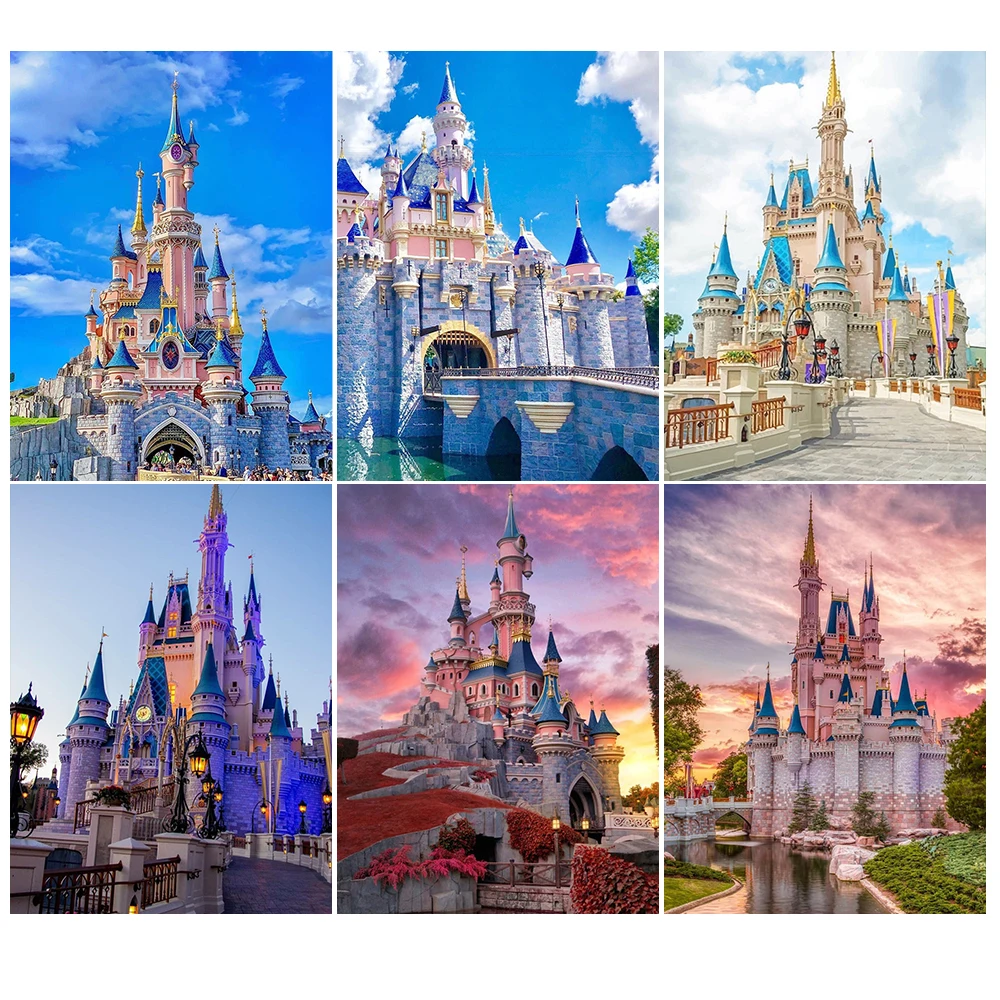 5D Castle Diamond Painting Disney Landscape Funny Diamond Ricamo Strass Picture Kit Punto Croce Fai Da Te Wall Art Home Decor
