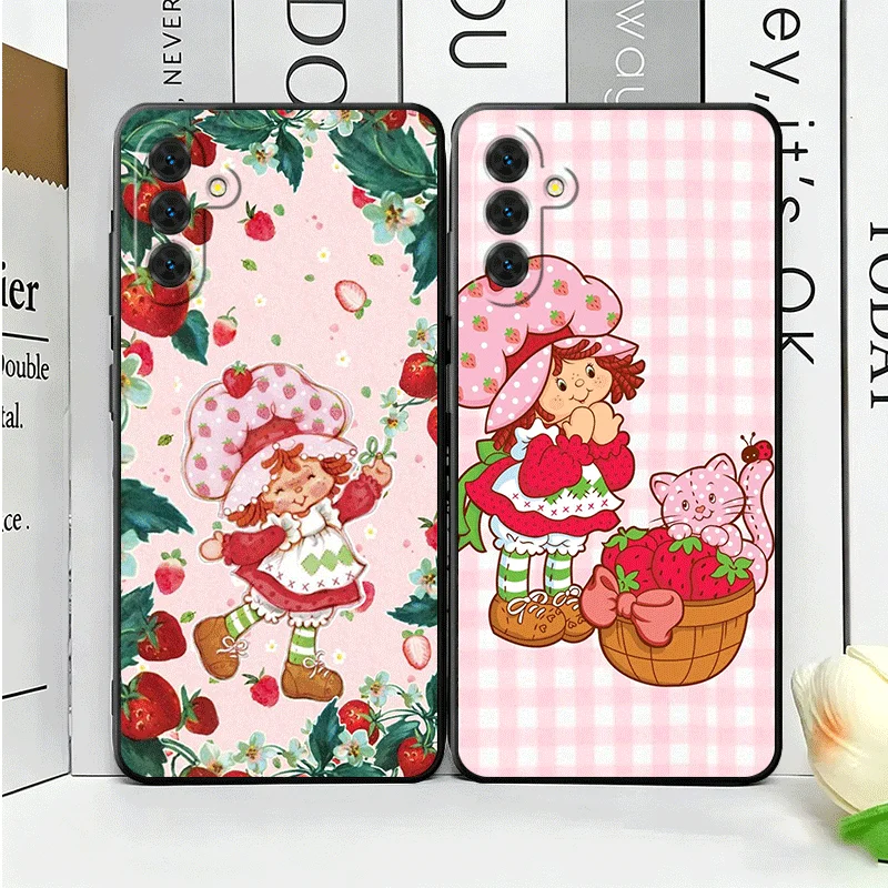 Strawberry Shortcake Soft Protective Phone Case - Black Edition