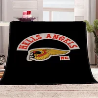 Fluffy Plaid Hells Angels Hairy Blankets for Bed Blanket 150cm X 200cm Luxury Throw Blanket for Sofa Decoration Cobija Knee Soft 1