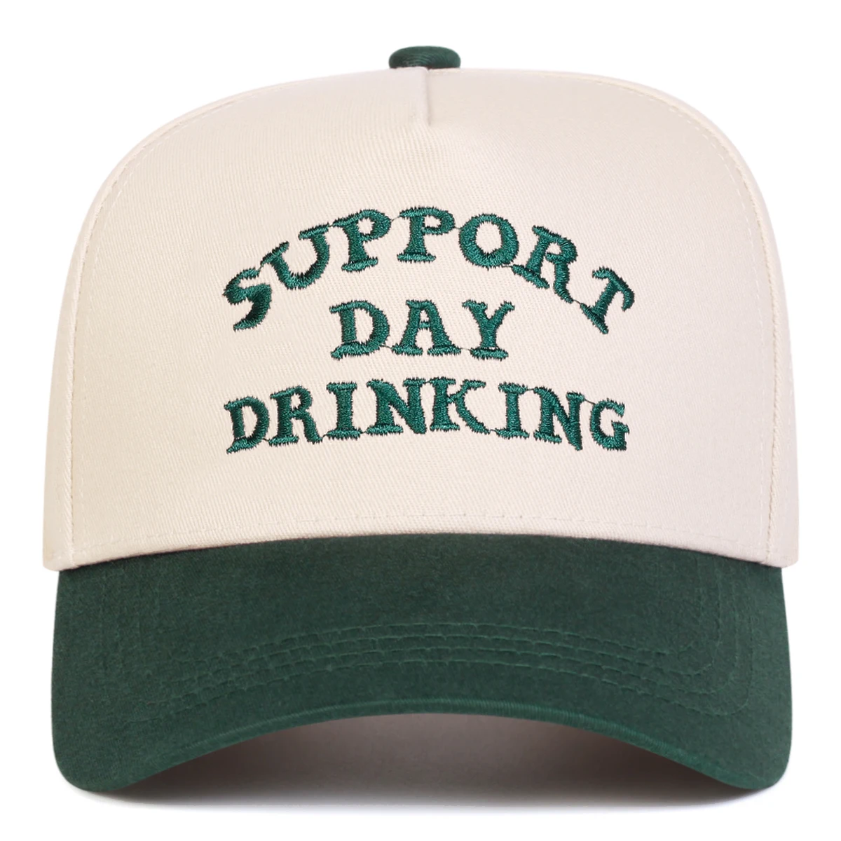 Unisex SUPPORT DAY DRINKING Baseballkappen mit Stickerei, für Frühling und Herbst, für den Außenbereich, verstellbare Freizeithüte, Sonnenschutzhut, Sportkappe – Detail 6