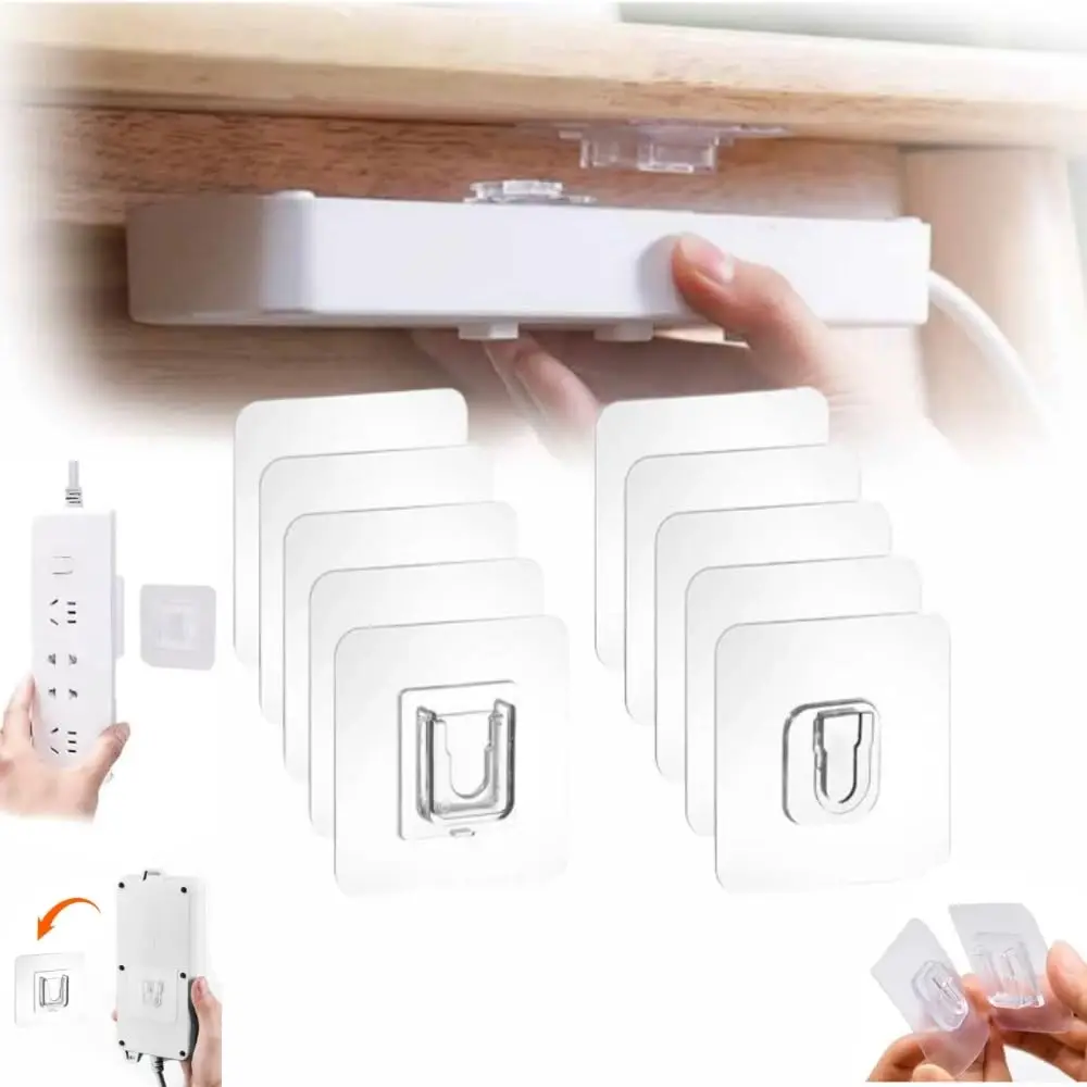 Adhesive Wall Hook Double-Sided Transparent Waterproof