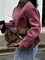 Veste en velours côtelé pour femme avec col en similicuir, manteau décontracté, streetwear, vêtements d'extérieur, nouvelle tenue de printemps, vestes et manteaux 1