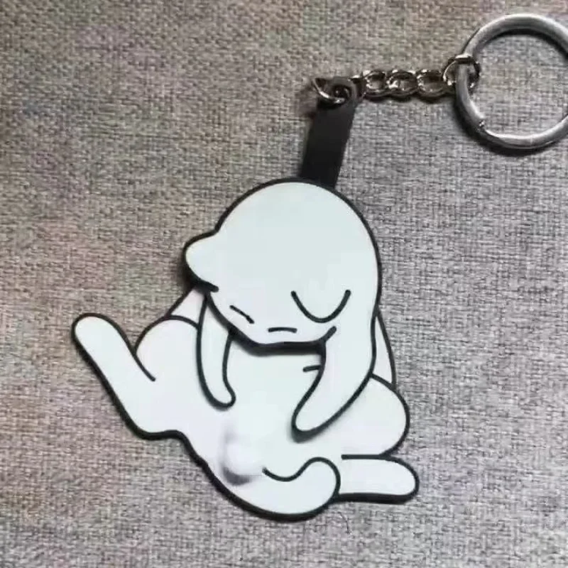 Cute Cartoon Mischief Cat Keychain Adorable Feline Charm For Bags Keys Perfect Gift For Cat Lovers Creative Pull Play Egg Cat 2