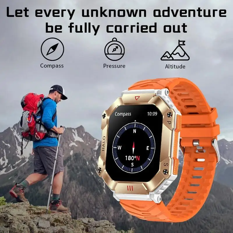 LIGE GPS Smart Watch For Android IOS Fitness Outdoor Sport Bluetooth Call 650MA Bracelet Military Healthy Monitor Men Smartwatch