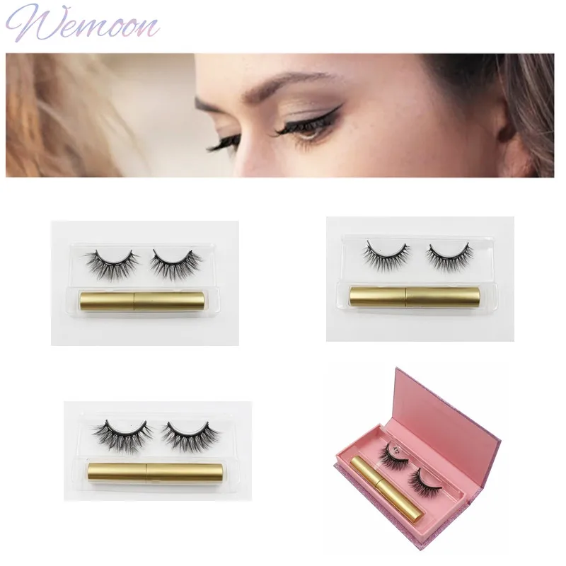 

Magnetic Eyelashes and Liquid Eyeliner with 5 Magnets Natural Thick Fake Eye Lashes Waterproof Long Last Makeup