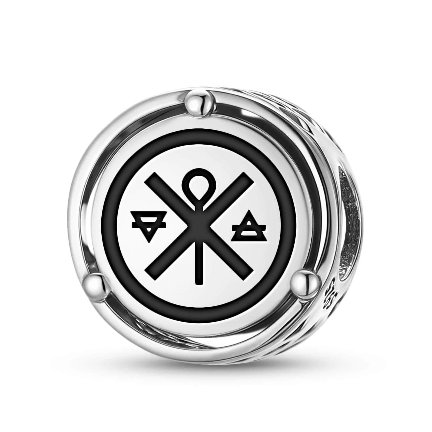 Tarot Death Charm aus 925er-Sterlingsilber mit Symbol, passend für Original-Armbänder, DIY-Schmuck, Accessoires, Familienperle