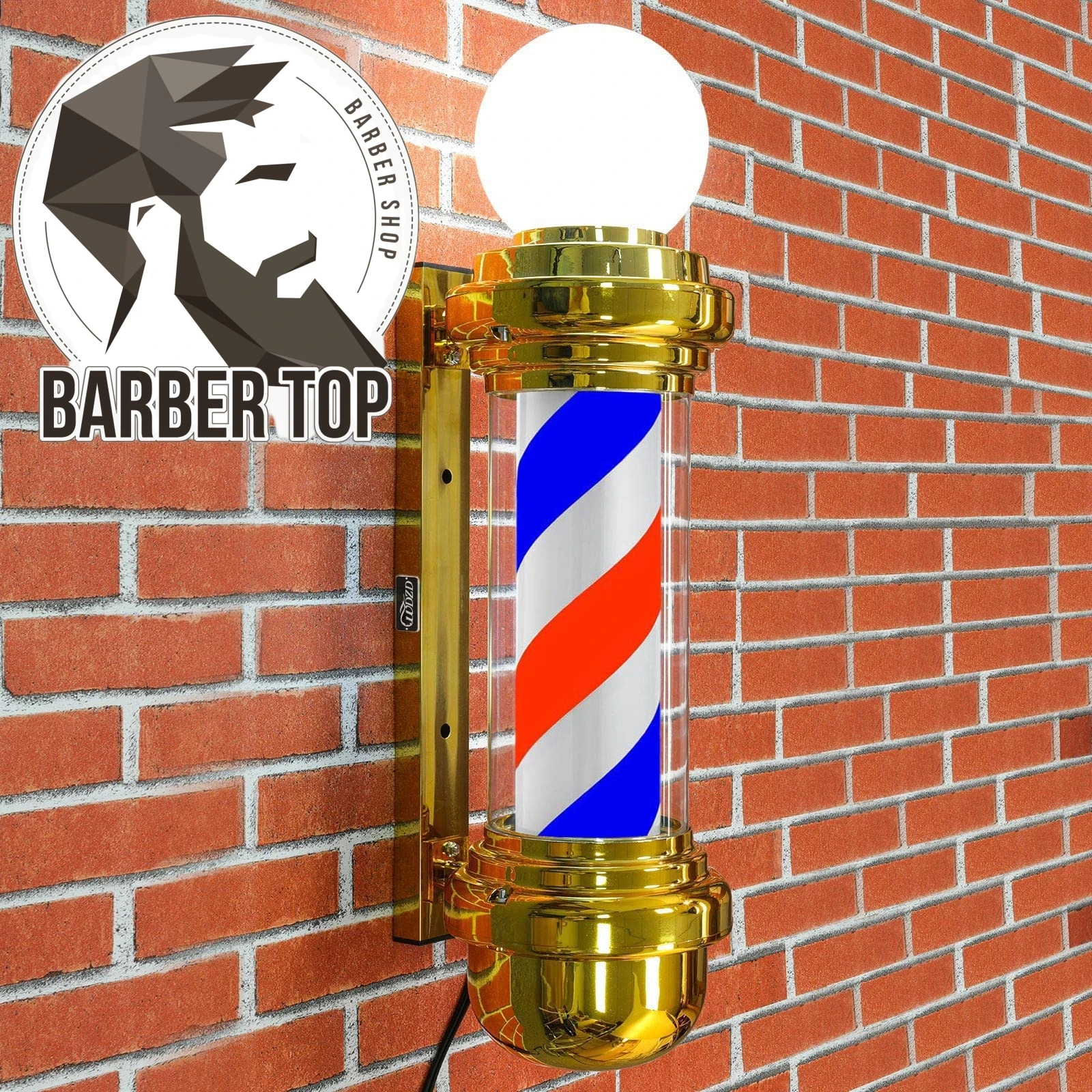 27'' Barber Pole Light Hair Salon Open Sign Barber Shop Rotating LED Strips IP54 Waterproof Save Energy Wall Mount Light light thin mirror design tpu frame pc back rotating ring kickstand design hybrid case protector for xiaomi redmi note 11 pro 5g china mediatek note 11 pro 5g rose gold