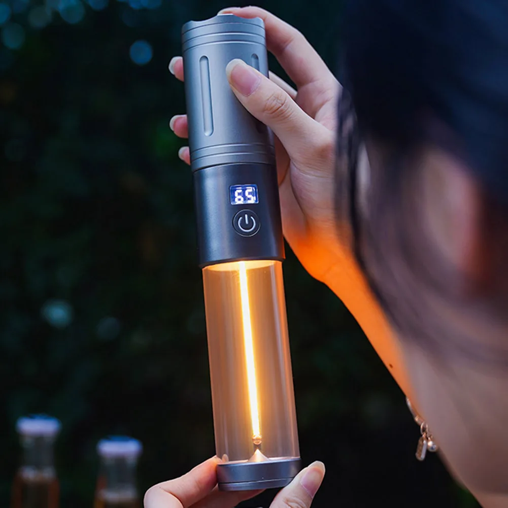 2 In 1 Camping Light Camping Flashlight with Hanging Hook Portable Tent Light 3 Colors Emergency for Outdoor Picnic