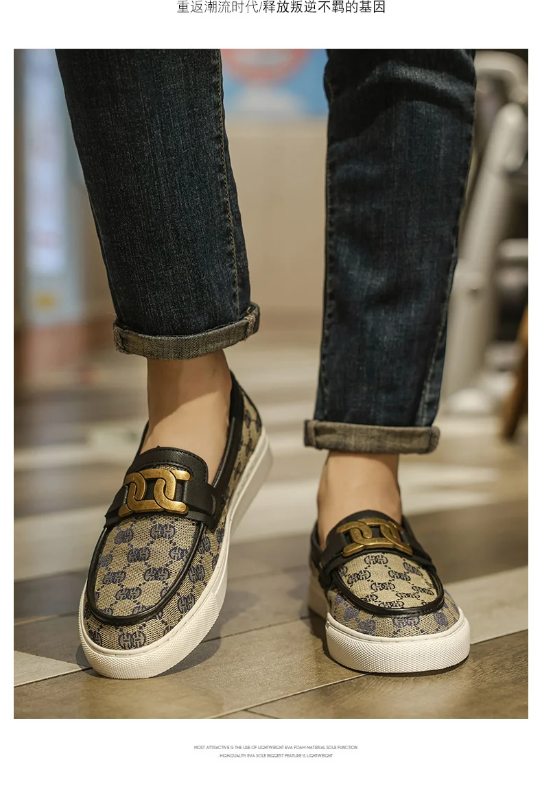 2024 New Bussiness Casual Shoes for Men Low-top Fashion Loafers Slip On Flat Boat Shoe Mens Luxury Leather Shoes