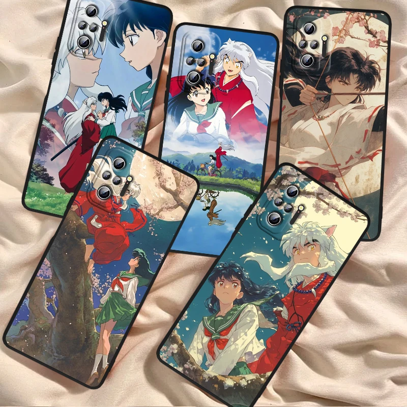Модный Аниме Чехол Inuyasha для Xiaomi Redmi Note 13 12R 12 12S Turbo 11 11T 11S 10 10S Pro Plus 5G черный чехол для телефона из ТПУ