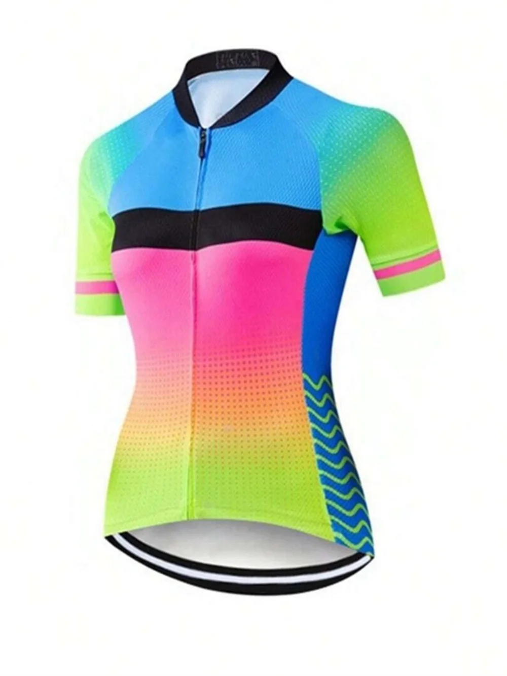 Women's Cycling Jersey Short Sleeve Bike Shirts Full Zip Bicycle Biking Tops Road Mountain Riding with Pockets