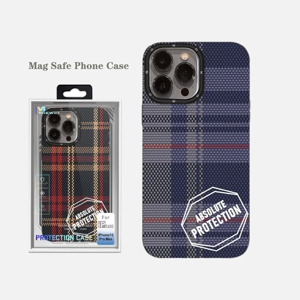 

Carbon Fiber Pattern IML Laminated film Phone Case for Iphone 15 14 13 12 Pro Max Strong Magnetic MagSafe Shell for Iphone 15Pro