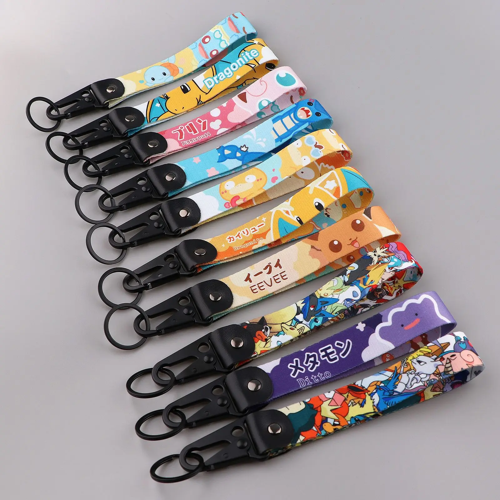 Pokemon Pikachu Gengar Keychain Anime Games Hanging Rope Keychain Car Backpack Jewelry Accessories Christmas Birthday Gift plush keychain,key chain,bunny keychain,balloon dog keychain