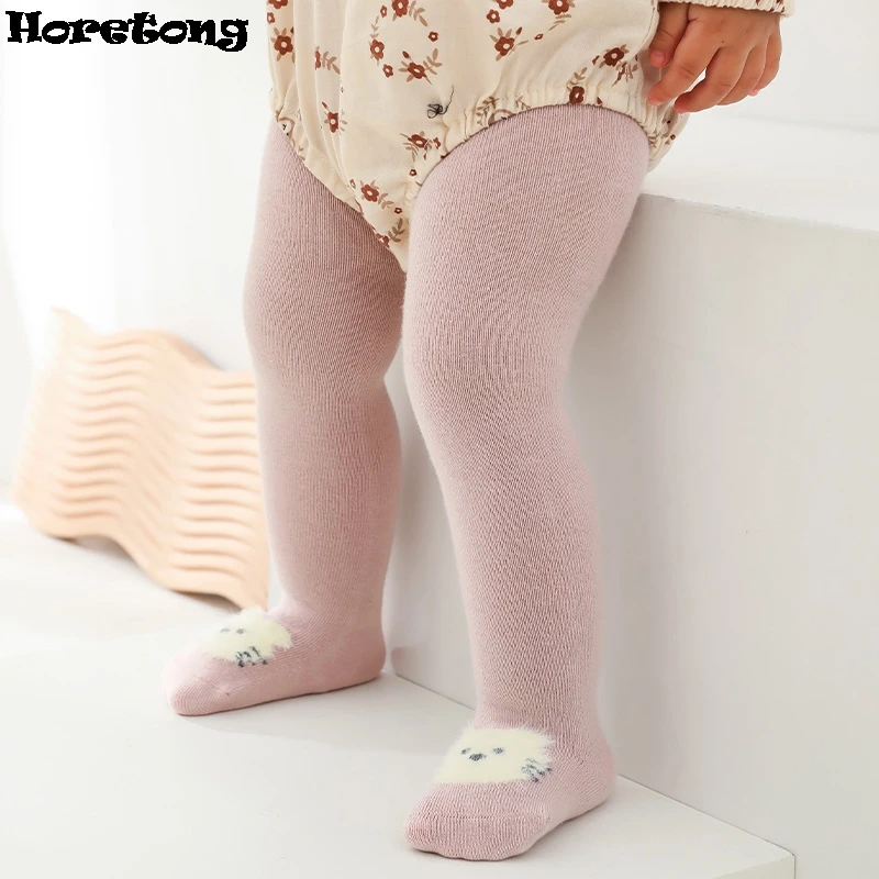 0-24 Months Pantyhose For Infants Newborns Toddlers Cotton Tight For Kid Spring Autumn Baby Girls Tights Cartoon Animals Print Knit Tights Girls Pantyhose