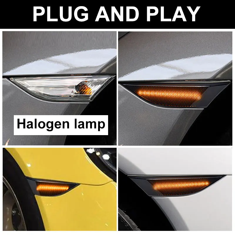 2Pc LED Side Marker Light Arrow Turn Signal Blinker