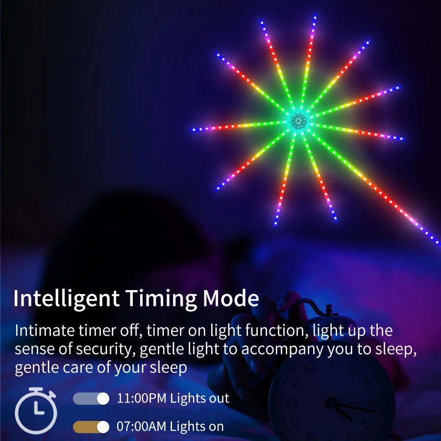 RGB LED Firework Strip Lights Bluetooth APP Control USB Dream Color Light Music For Wedding Party Bedroom Decor Lighting