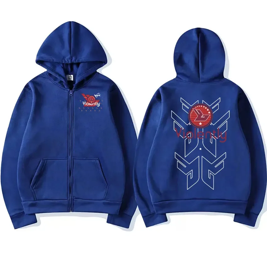 2023Singer Bjork Violently Happy Debut Zipper Hoodie Men Women Casual Fashion Zip Up Hoodies Sweatshirt Streetwear Jackets Coats