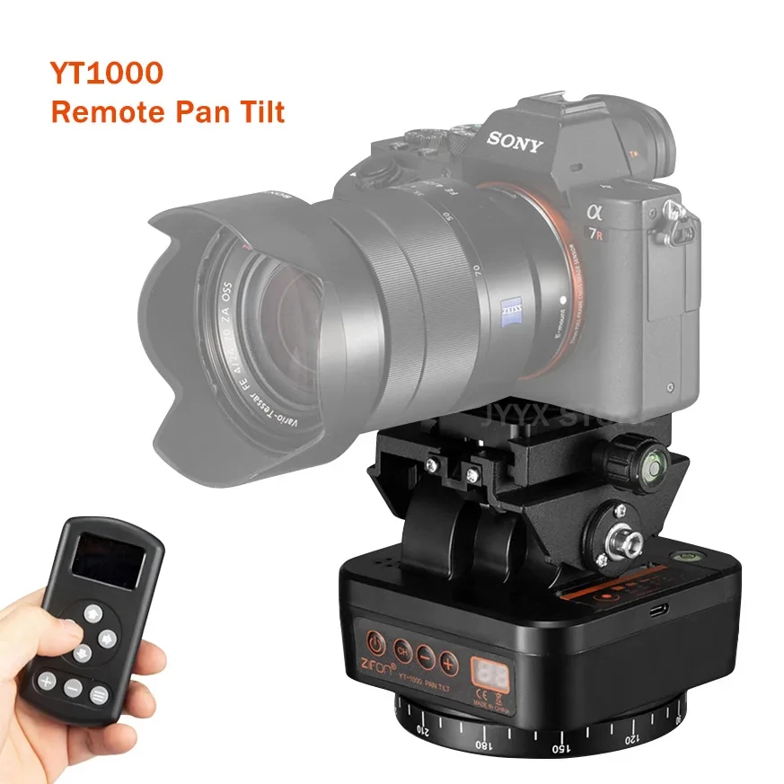 

ZIFON YT-1000 YT-1200 Remote Control Pan Tilt Motorized Tripod head Electric Rotation Panoramic head for Phones Cameras