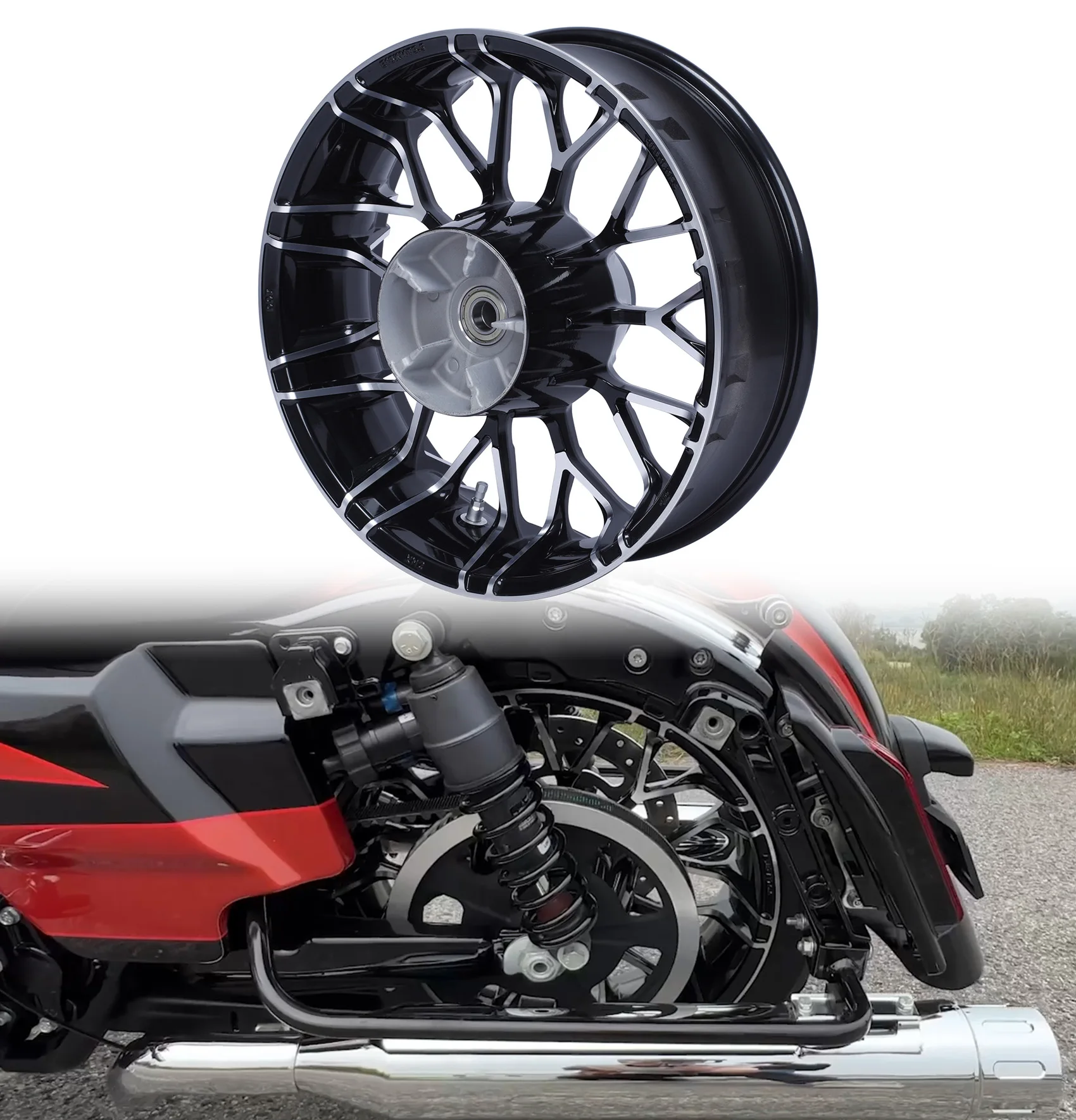 

18"X5.5" Rear Wheel Rim For Harley Touring Electra Street Glide 2008-2022 ABS Motorcycle