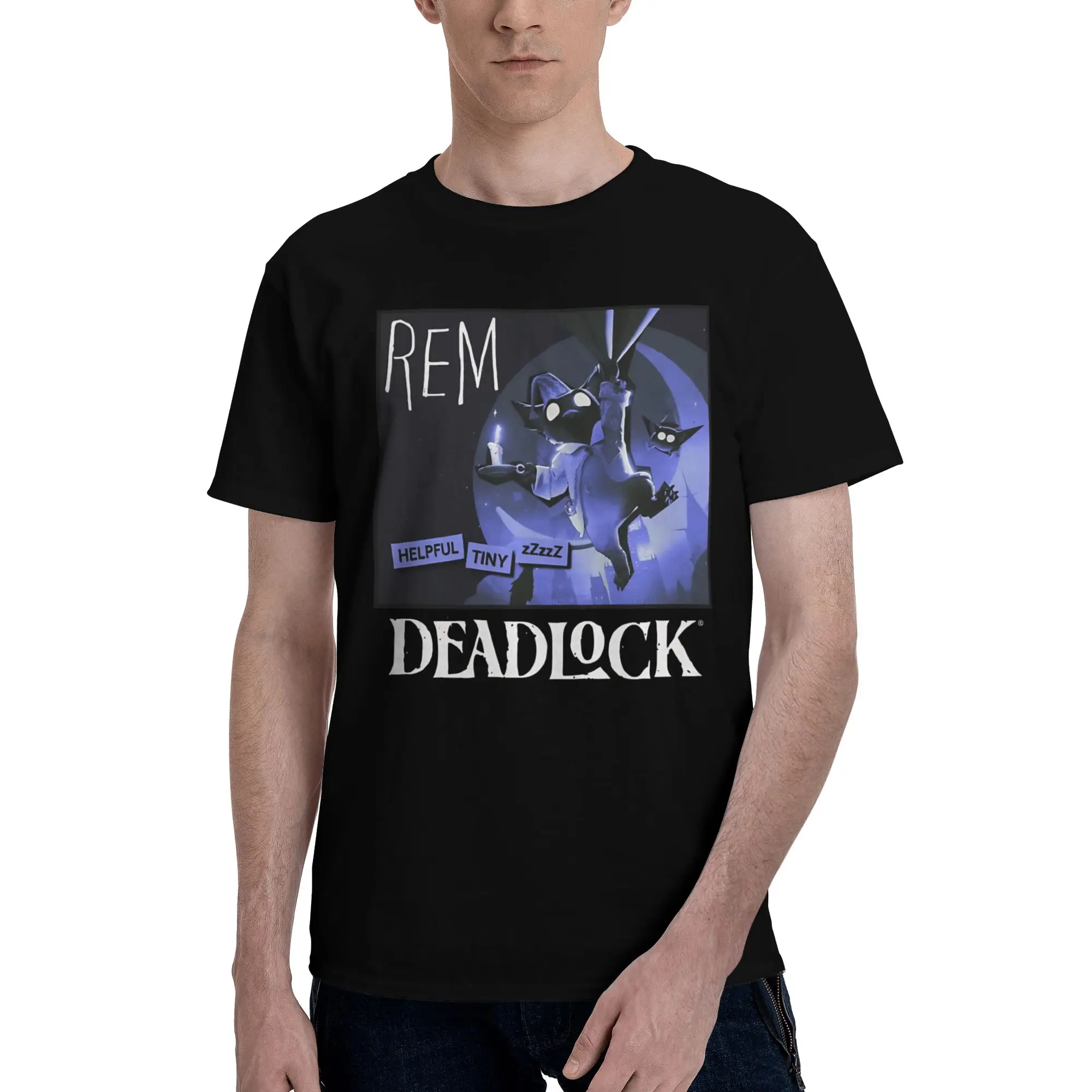 Rem (Render) Lustiges T-Shirt aus 100 % Baumwolle, Deadlock-Tops, T-Shirts für Herren