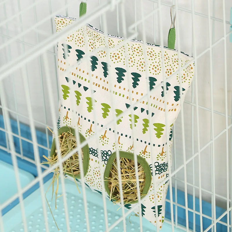 Hay Bag Feeder Holder Container for Rabbit Guinea Pig Small Animals Pet Bunny Cage Accessories hay bag,rabbit hay feeder,pet food feeder,small pet cage accessories