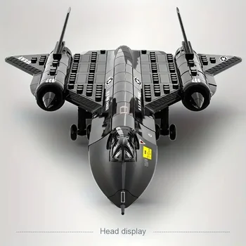 Military SR-71 Blackbird Reconnaissance Aircraft Building Blocks Small Particle Space Shuttle Collection Puzzles Toys Kids Boys