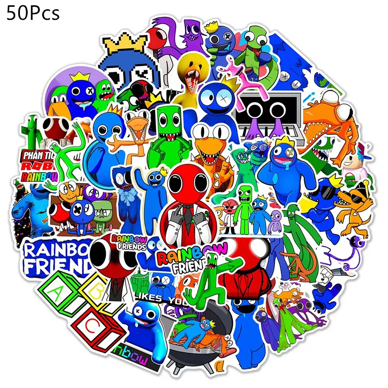 Description Picture 3 of itemRainbow Friends Birthday Party Decor Disposable Tableware Cup Plate Balloon Banner Cake Topper Background Baby Shower Supplies