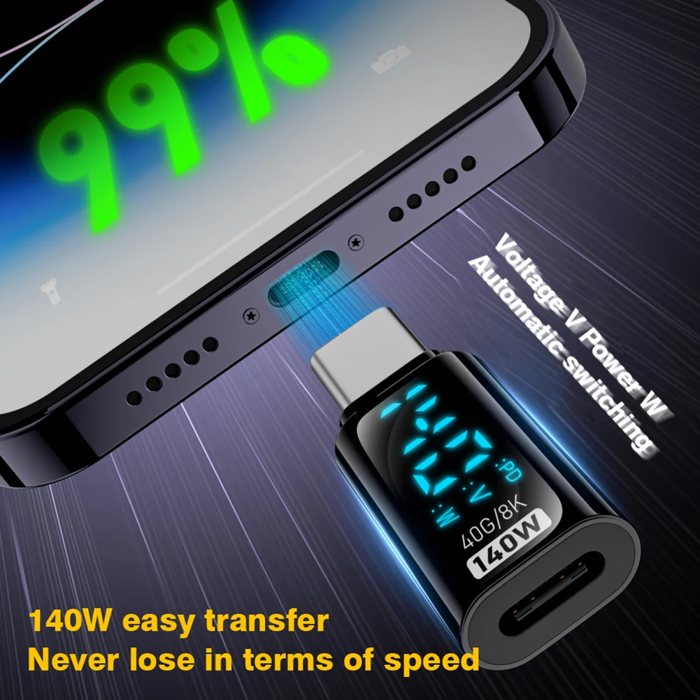 USB4 OTG Adapter Type C To USB Type C PD 140W Digital Display Data Adapter 35W For Lightning Macbook Pro Air Samsung