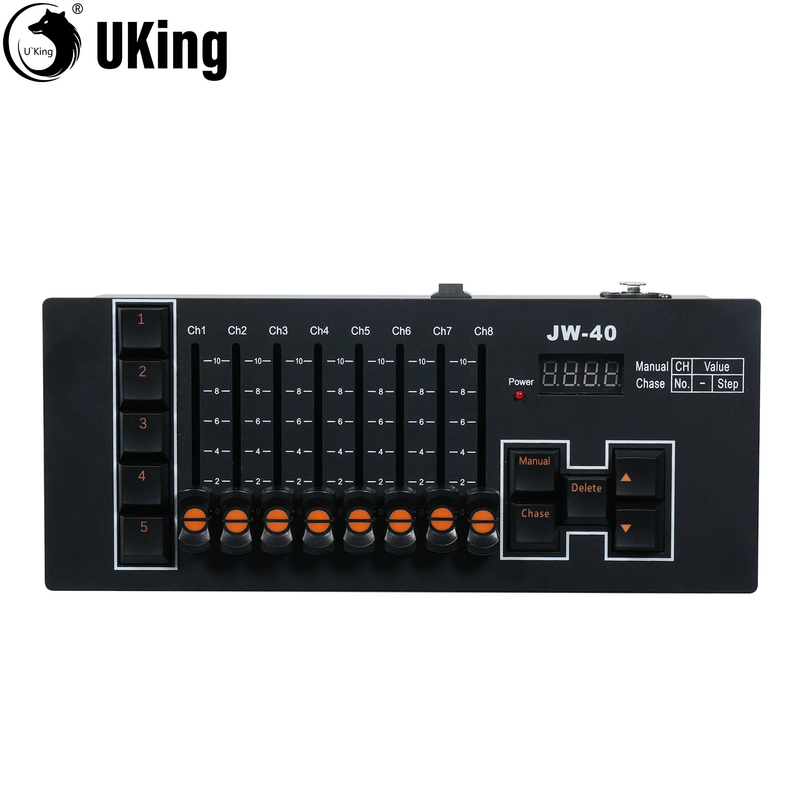 U'King Black Mini Console DMX Controller Stage Light Controller For Party DJ Disco Live Concerts KTV Night Club