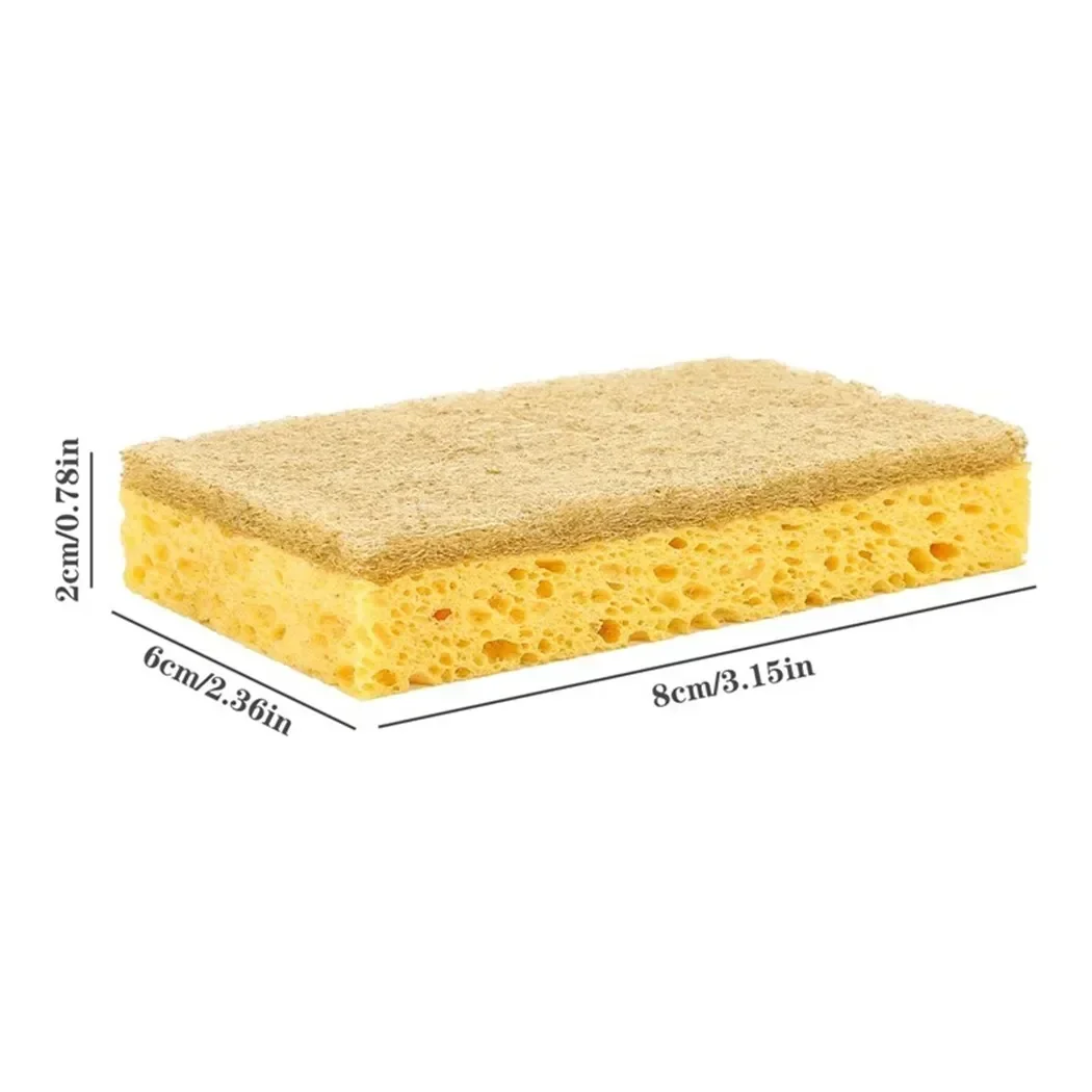 Eco-Friendly Biodegradable Kitchen Sponge Set - Natural Odor-Free Plant-Based Scrubbers (10 Pack)