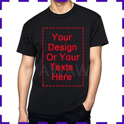 Personalized Custom Photo T - Shirts for Men - Unique Gift for Dad, Grandpa, or Couples (Black (Front Logo))