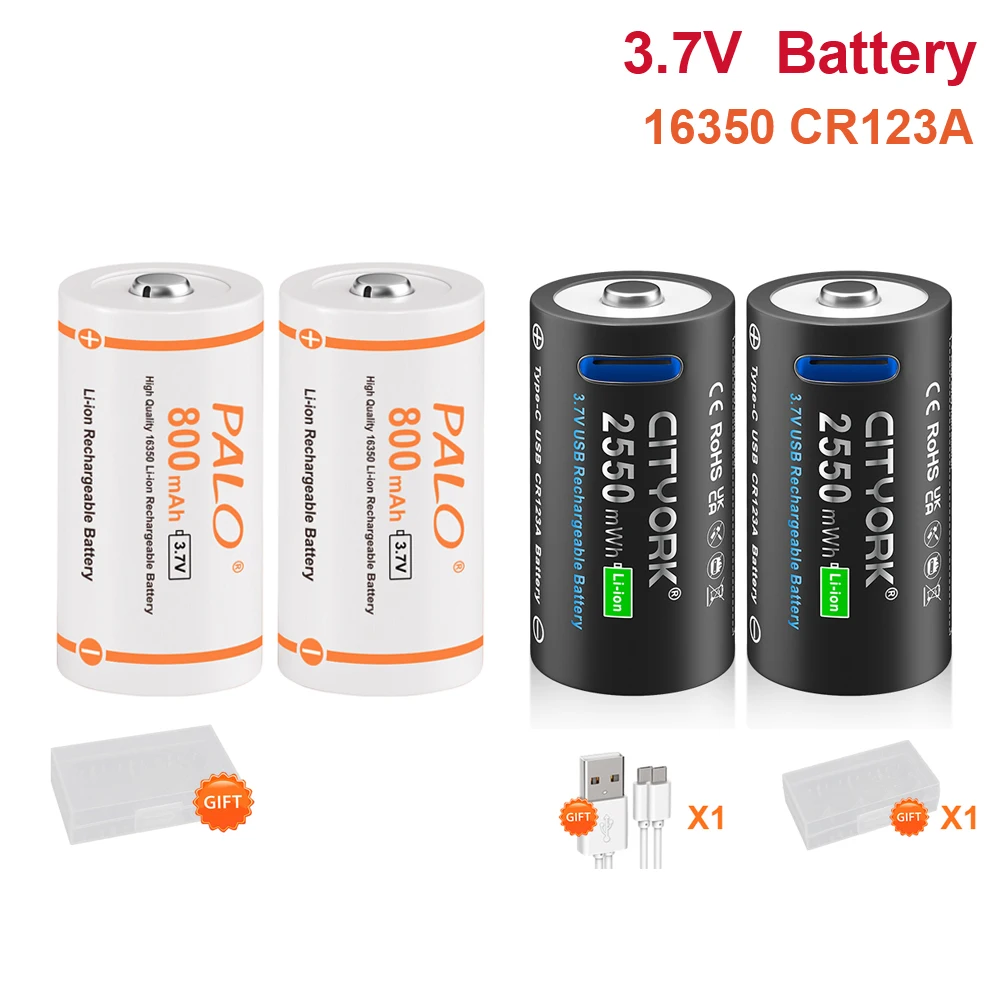 Batteria Ricaricabile Originale Cr123A 3.7V Lithium Cr123 16340 16350 Batterie Cr17345 Per Fotocamera A Celle Torcia A Led Con Penna Laser