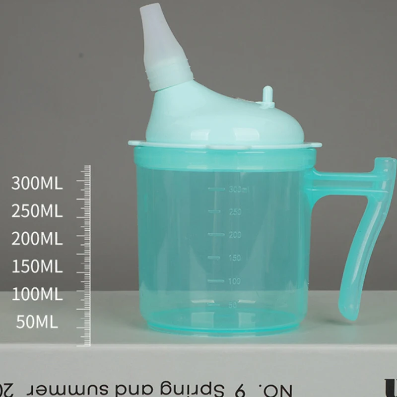 Erwachsene Schnabeltasse Griff Kunststoffbecher Trinkbecher Behinderte Liegende Frau Ältere Menschen Auslaufsicher Dysphagie Tasse Parkinson Aids Living – Detail 8