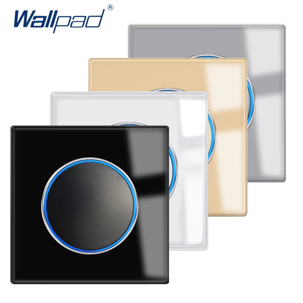 Wallpad-16A-Light-Switch-Tempered-Glass-Panel-Round-Circle-Blue-LED ...