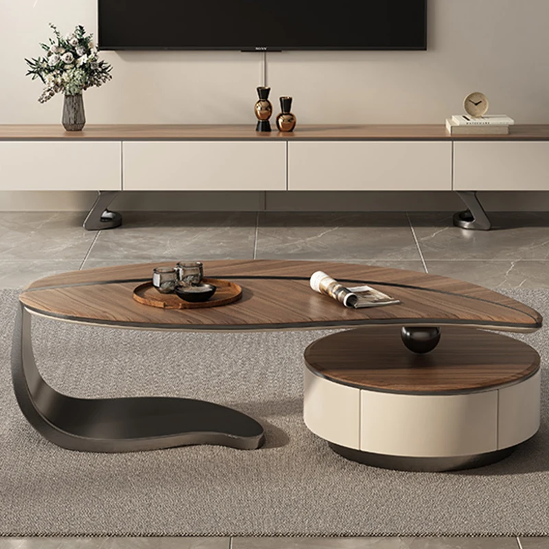 

Living Room Mobile Center Table Modern High End Console Nordic Coffee Tables Floor Tea Metal Mesa Plegable Home Furnitures