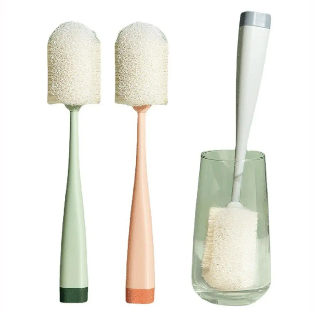 Brush With Handle Sponge Cleaning Milk Bottle Brush Long Handle Water Cup Brush Baby Bottle Brush Kitchen Tools