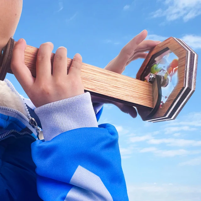 Wooden DIY Kaleidoscope Toy for Kids Toddler Toys Gifts for Kids Children Outdoor Toy Fidget Toys Parent-child Interactive Game 3