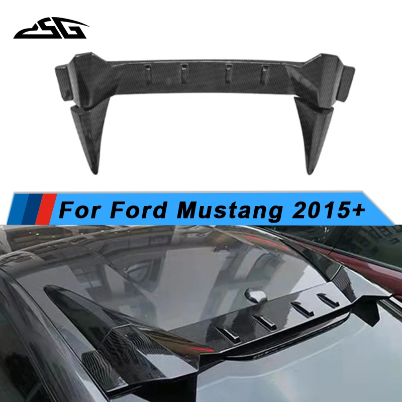 

High quality Carbon Fiber Tail fins Rear Trunk Lid Spoiler Wing For Ford Mustang 2015+ Car Tail Wing Upgrade