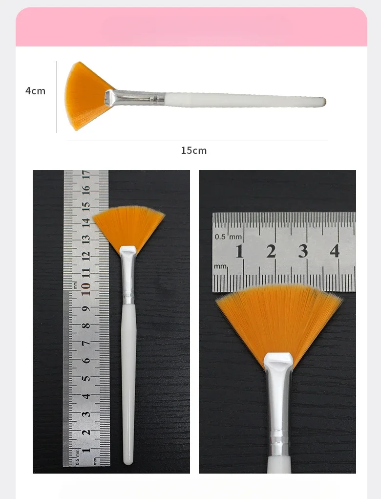 Description Picture 2 of item1/3PCS Practical Facial Brushes Fan Makeup Brushes Soft Portable Mask Brushes Cosmetic Tools for Women Ladies Girls Tools set