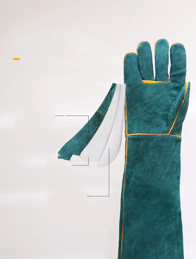Pet Grooming Gloves Pet Hair Remover Gloves Pet Protective Gloves Bite resistant animal gloves Multi-purpose pet gloves Welding treatment training dog safety