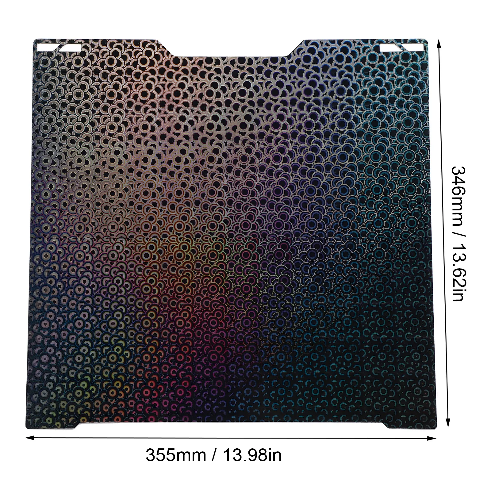 【New】346X355mm 3D Printer PEK H5H Print Bed Cover Fit for Bambu  H2D Strong Adhesion Flexible Build Plate 3D Printer Bed