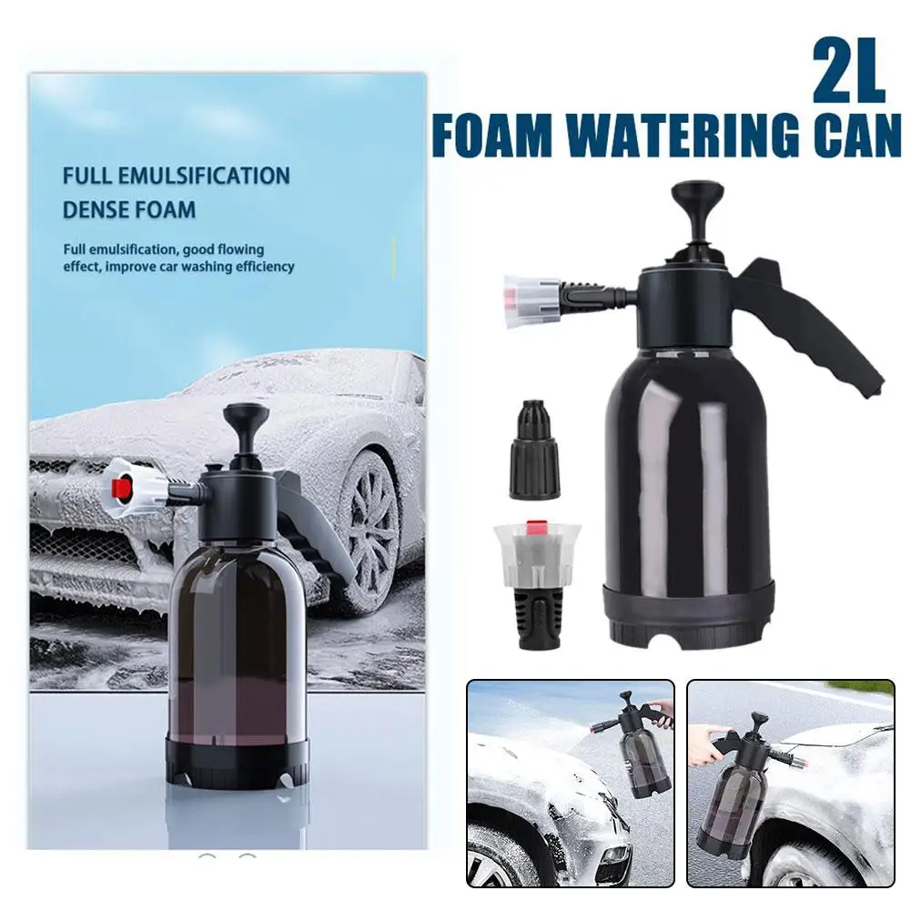 

2L Foam Watering Can Household Hand-held Car Wash Watering Disinfection Pressure Sprayer Tool Cleaning Gardening Car Home A K9C8