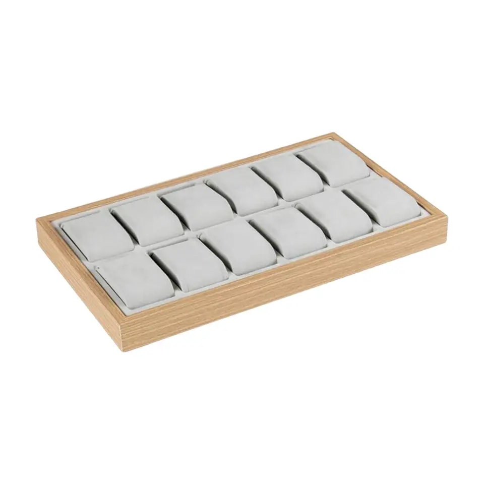 Plateau De Présentation Pour Montres - Organisateur à 8 Compartiments Avec Séparateurs 40.6x25.2x2.2 Cm