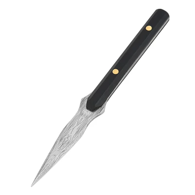 New 1Pcs Stainless Steel Chinese Puer Tea Needle Cutter Damascus Tea Knife Accessories