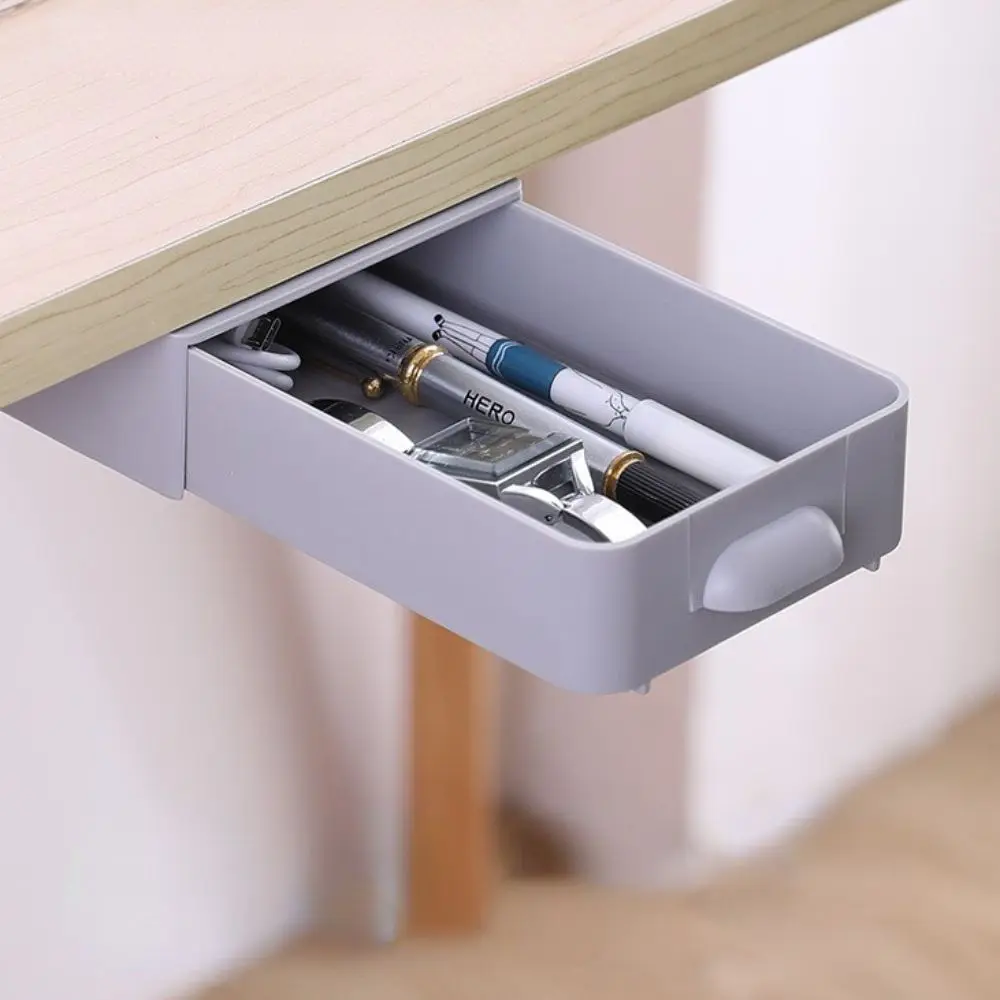 Creative No punching Large Capacity Desktop Student Stationery Office Supplies Pen Container Storage Box Paste Pencil Box